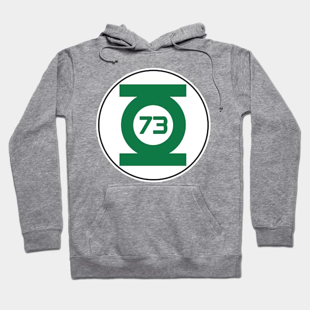 Sheldon 73 In Brightest Day, In Blackest Night Hoodie by RetroZest